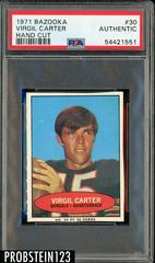 Virgil Carter [Hand Cut] Football Cards 1971 Bazooka Prices