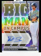 Kevin Parada [Autograph Silver] #BMC-KP Baseball Cards 2022 Panini Prizm Draft Picks Big Man on Campus Prices