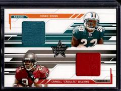 Ronnie Brown, Cadillac Williams [Jersey] #281 Football Cards 2005 Leaf Rookies & Stars Prices