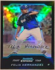Felix Hernandez [Refractor] #150 Baseball Cards 2004 Bowman Chrome Draft Picks Prices