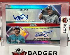 Julio Rodriguez, Ichiro [Red] #DA-IROD Baseball Cards 2023 Topps Chrome Update Dual Autographs Prices