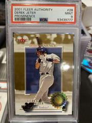 Derek Jeter [Prominence] #28 Baseball Cards 2001 Fleer Authority Prices
