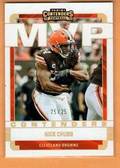 Nick Chubb [Gold] #MVP-NCH Football Cards 2022 Panini Contenders MVP Prices