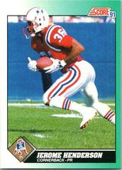 Jerome Henderson #59T Football Cards 1991 Score Supplemental Prices