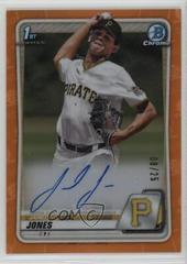 Jared Jones [Orange Refractor] #CDA-JJ Baseball Cards 2020 Bowman Draft Picks Chrome Autographs Prices