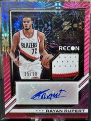 Rayan Rupert [Pink FOTL] #21 Basketball Cards 2023 Panini Recon Rookie Jersey Autograph Prices