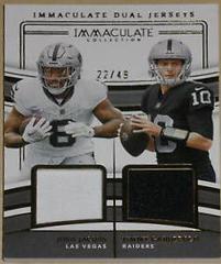 Josh Jacobs / Jimmy Garoppolo #23 Football Cards 2023 Panini Immaculate Dual Jersey Prices
