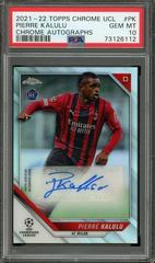 Pierre Kalulu [Red Wave Refractor] Soccer Cards 2021 Topps Chrome UEFA Champions League Autographs Prices