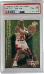 Michael Jordan [Quadruple] #10 Basketball Cards 1998 Upper Deck Black Diamond Prices
