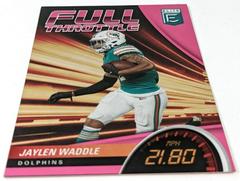Jaylen Waddle [Pink] #FT5 Football Cards 2022 Panini Donruss Elite Full Throttle Prices