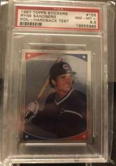 Ryne Sandberg [Foil Hardback Test] #156 Baseball Cards 1987 Topps Stickers Prices