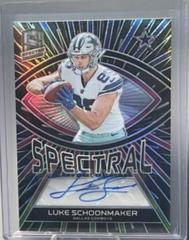 Luke Schoonmaker #16 Football Cards 2023 Panini Spectra Spectral Signature Prices