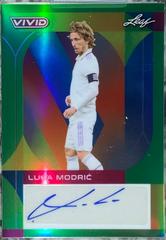 Luka Modric [Green] Soccer Cards 2022 Leaf Vivid Autographs Prices