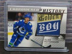 Elias Pettersson Hockey Cards 2021 SP Game Used Embroidered in History Prices