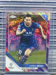 Lionel Messi [Purple Mini Diamond Refractor] Soccer Cards 2021 Topps Chrome UEFA Champions League Prices