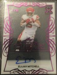 Elijah Mitchell [Pink] Football Cards 2021 Leaf Trinity Clear Autograph Prices