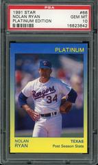 Nolan Ryan #66 Baseball Cards 1991 Star Platinum Edition Prices
