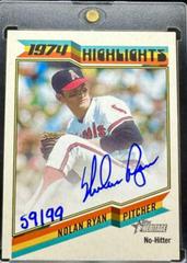 Nolan Ryan Baseball Cards 2023 Topps Heritage 1974 Highlights Autographs Prices