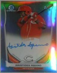 Aristides Aquino [Refractor] #AA Baseball Cards 2014 Bowman Chrome Autograph Prospects Prices