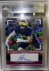 Aidan Hutchinson [Kaleidoscope Pink] Football Cards 2022 Leaf Flash Photography Autographs Prices