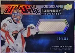 Spencer Knight Hockey Cards 2021 SPx UD Black Obsidian Rookie Jersey Prices