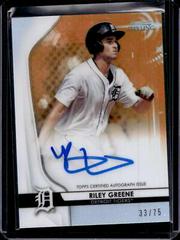 Riley Greene [Orange Refractor] #RG Baseball Cards 2020 Bowman Sterling Prospect Autographs Prices