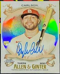 Dylan Carlson #AGA-DC Baseball Cards 2021 Topps Allen & Ginter Chrome Autographs Prices