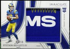 Stetson Bennett IV #33 Football Cards 2023 Panini Immaculate Rookie Patch Prices