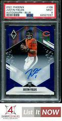 Justin Fields [Blue Autograph] #108 Football Cards 2021 Panini Phoenix Prices