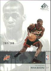 Desmond Mason #78 Basketball Cards 2000 SP Game Floor Prices