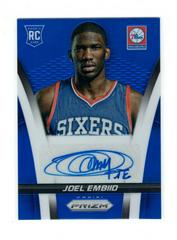 Joel Embiid [Prizm] #3 Basketball Cards 2014 Panini Prizm Rookie Autographs Blue Prices