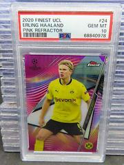 Erling Haaland [Pink Refractor] Soccer Cards 2020 Topps Finest UEFA Champions League Prices