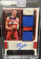 Kristaps Porzingis Basketball Cards 2021 Panini One and One Dual Jersey Autographs Prices