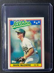 Mark McGwire Baseball Cards 1988 Topps American Prices
