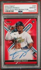 Wander Franco [Red] #FA-WF Baseball Cards 2022 Topps Finest Autographs Prices