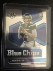 Zach Wilson #2 Football Cards 2021 Panini Mosaic Blue Chips Prices