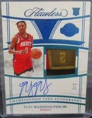 TyTy Washington Jr. #15 Basketball Cards 2022 Panini Flawless Championship Tag Autograph Prices