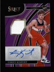 Corey Kispert [Purple Prizm] Basketball Cards 2021 Panini Select Rookie Jersey Autographs Prices