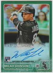 Micah Johnson [Purple Refractor] #AR-MJ Baseball Cards 2015 Topps Chrome Autograph Rookies Prices