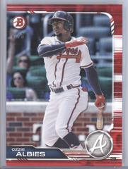 Ozzie Albies [Red] #96 Baseball Cards 2019 Bowman Prices
