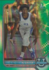 AJ Griffin [Chrome Aqua Refractor] #95 Basketball Cards 2021 Bowman University Prices