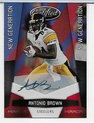 Antonio Brown [Mirror Red Autograph] #177 Football Cards 2010 Panini Certified Prices