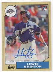 Lewis Brinson Baseball Cards 2017 Topps Update 1987 Autographs Prices