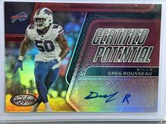 Greg Rousseau [Red] #CPS-GR Football Cards 2022 Panini Certified Potential Signatures Prices