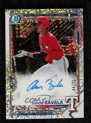 Aaron Zavala [Sparkle Refractor] Baseball Cards 2021 Bowman Draft Pick Chrome Autographs Prices