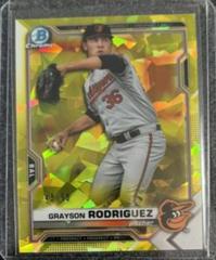 Grayson Rodriguez [Yellow] #BCP-165 Baseball Cards 2021 Bowman Chrome Sapphire Prospects Prices
