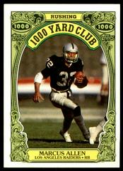 Marcus Allen #1 Football Cards 1986 Topps 1000 Yard Club Prices