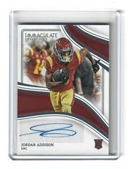 Jordan Addison #7 Football Cards 2023 Panini Immaculate Rookie Autograph Prices