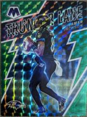 Lamar Jackson [Green] #TL-24 Football Cards 2022 Panini Mosaic Thunder Lane Prices