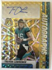 Trevor Lawrence [Gold] #RA-1 Football Cards 2021 Panini Mosaic Rookie Autographs Prices